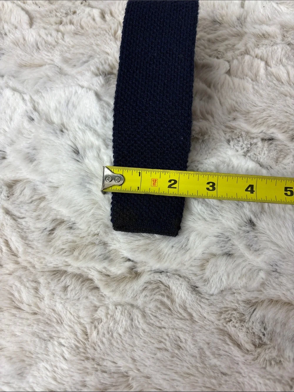 Vintage Navy Blue Knit Tie